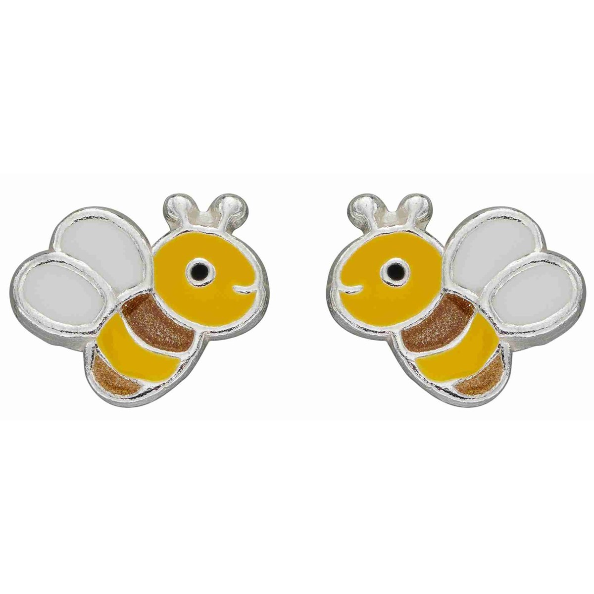 Boucle d'oreille abeille en argent 925/1000