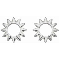 Boucle d'oreille flamme solaire en argent 925/1000