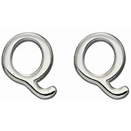 Boucle d'oreille lettre Q en argent 925/1000