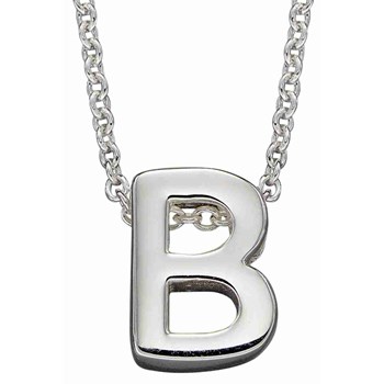 Collier lettre B en argent 925/1000