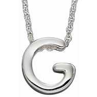 Collier lettre G en argent 925/1000