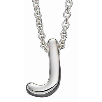 Collier lettre J en argent 925/1000