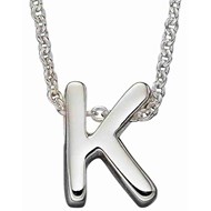 Collier lettre K en argent 925/1000