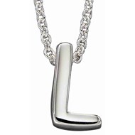 Collier lettre L en argent 925/1000