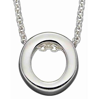 Collier lettre O en argent 925/1000