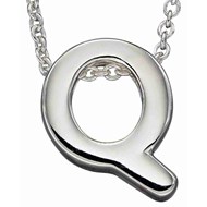 Collier lettre Q en argent 925/1000