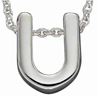 Collier lettre U en argent 925/1000