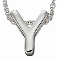 Collier lettre Y en argent 925/1000