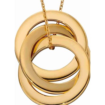 Collier triple anneaux plaqué or en argent 925/1000