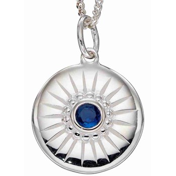 Collier topaze bleu en argent 925/1000
