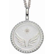 Collier étoile et aile d'ange en argent 925/1000