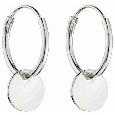 Boucles D'oreilles En Argent 925 Avec Pierre De Lune - Style Boucle - Neuf Sans Emballage
