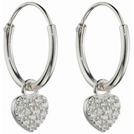 Boucle d'oreille coeur en argent 925/1000