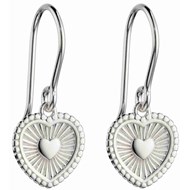 Boucle d'oreille coeur en argent 925/1000