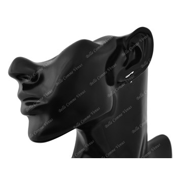 Boucles d'oreilles petite flèche Argent 925 Rhodié