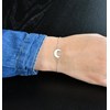 Bracelet croissant de lune Argent 925 Rhodié - vue V3