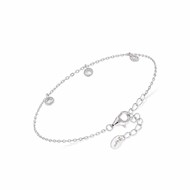 Bracelet Argent Charms Pavé River Sertie De Zirconium Blanc