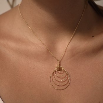 Collier Argent Doré Diamanté Stella