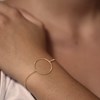 Bracelet Argent Doré Diamanté Gaia - vue V2