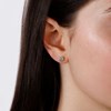 Boucles d'oreilles Or Blanc Diamants et Topazes - vue V2
