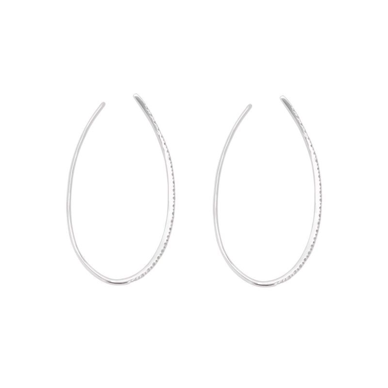 Boucles d'oreilles Or Blanc et Diamant