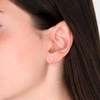 Boucles d'oreilles Or Blanc et Diamant - vue V2