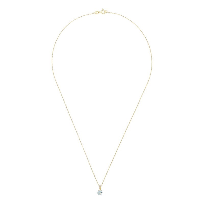 Pendentif Or Jaune et Topaze 0,66 carats 'Puce' + chaîne argent doré offerte - vue 3