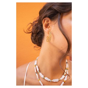 Silver-plated steel hoop earrings