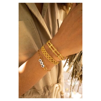 Stijve verstelbare verzilverd stalen armband