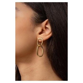Boucles d'oreilles en acier dorées
