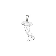 Pendentif carte Italie - Argent