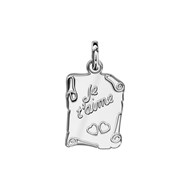 Pendentif Parchemin Argent - Je t'aime