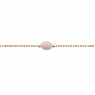 Bracelet Fin Quartz Rose Plaqué Or Pierre Precieuse