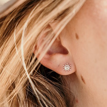 Boucles d'Oreilles Petites Puces Argent