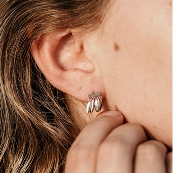 Petites Boucles d'Oreilles Argent Pampilles