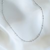 Collier Ras de Cou Argent Perles Createur - vue V2