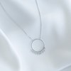 Collier Cercle Argent Pendentif Perle Createur - vue V3