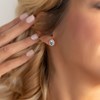 Boucles d'oreilles ADEN Aigue-Marine et Diamants sur Argent 925 2.25grs - vue V4