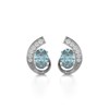Boucles d'oreilles ADEN Aigue-Marine et Diamants sur Argent 925 2.10grs - vue V1