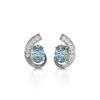 Boucles d'oreilles ADEN Aigue-Marine et Diamants sur Argent 925 2.10grs - vue V3