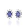Boucles d'oreilles ADEN Marquise Tanzanite et Diamants sur Argent 925 1.4grs - vue V3