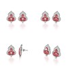 Boucles d'oreilles ADEN Rubis et Diamants sur Argent 925 3.5grs - vue V2