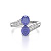 Bague ADEN Or 585 Blanc Tanzanite et diamants 2.546grs - vue V3