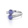 Bague ADEN Or 585 Blanc Tanzanite et diamants 2.546grs - vue V4