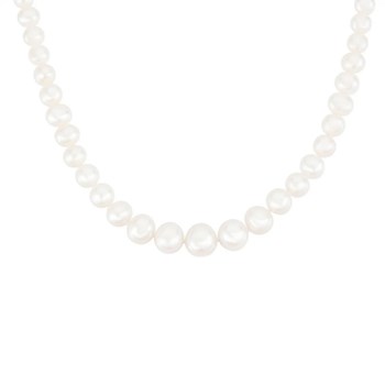 Geelgoud en parelketting