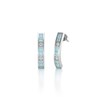 Boucles d'oreilles ADEN Or 585 Blanc Aigue-Marine et Diamants 2.40grs - vue V1
