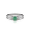 Bague ADEN Or 585 Blanc Emeraude et diamants 1.978grs - vue V3