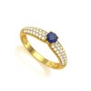 Bague ADEN Or 585 Jaune Saphir et diamants 1.978grs - vue V1