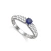 Bague ADEN Or 585 Blanc Saphir et diamants 1.978grs - vue V1