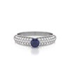 Bague ADEN Or 585 Blanc Saphir et diamants 1.978grs - vue V3